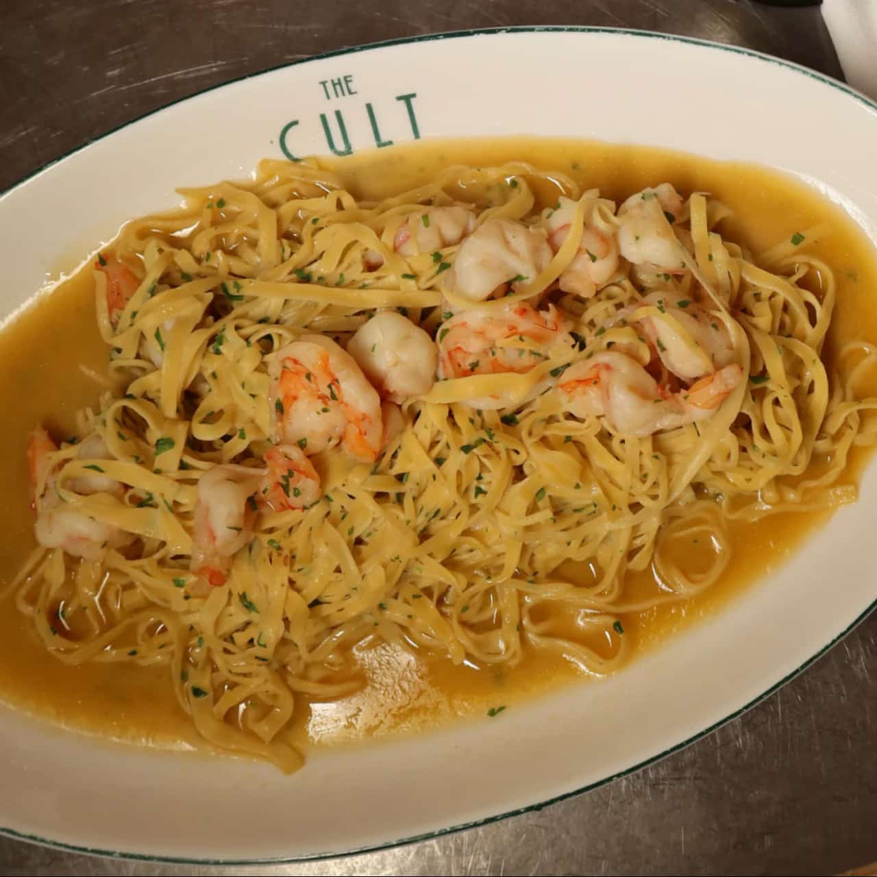 СПАГЕТТИНИ С КРЕВЕТКАМИ, СОУС БИСК